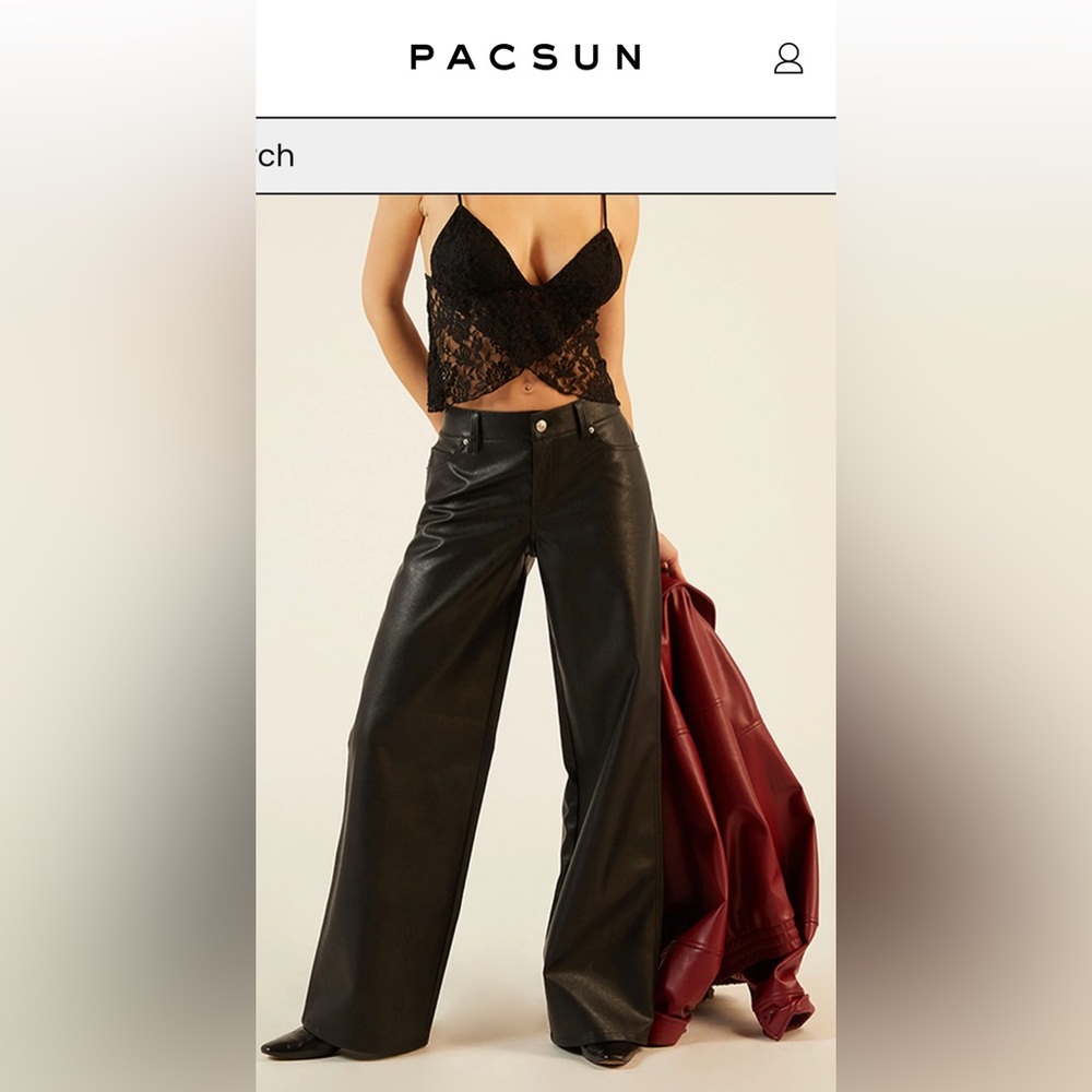 PacSun Sleek Black Wide-Leg Pants